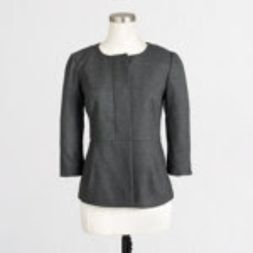 J.Crew Pleated Wool Suiting Jacket with Skirt